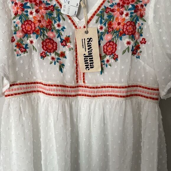 SAVANNA JANE EMBROIDERY MINI DRESS-NWT SIZE S - Picture 3 of 11